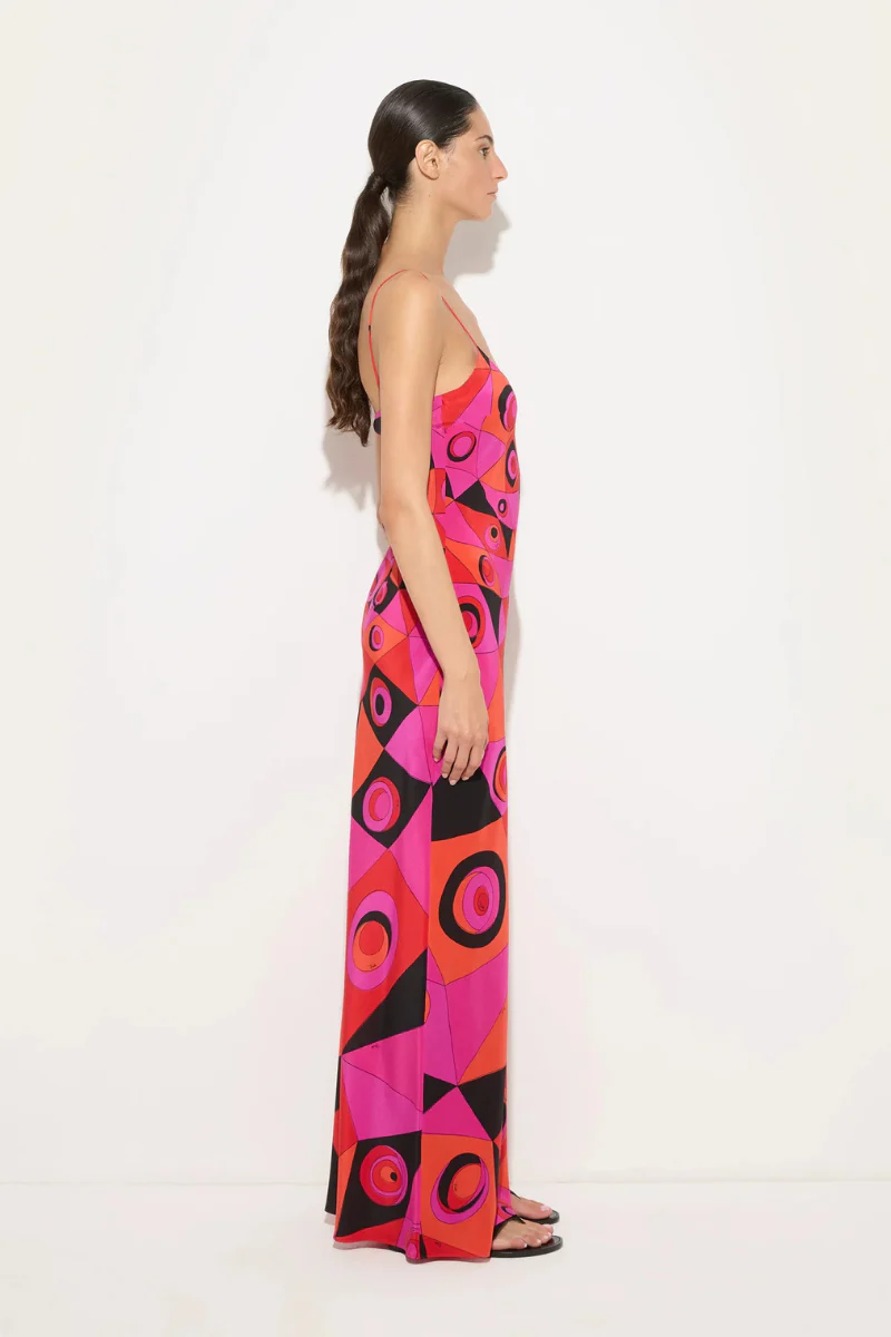 Occhi Print Silk Dress - Image 4