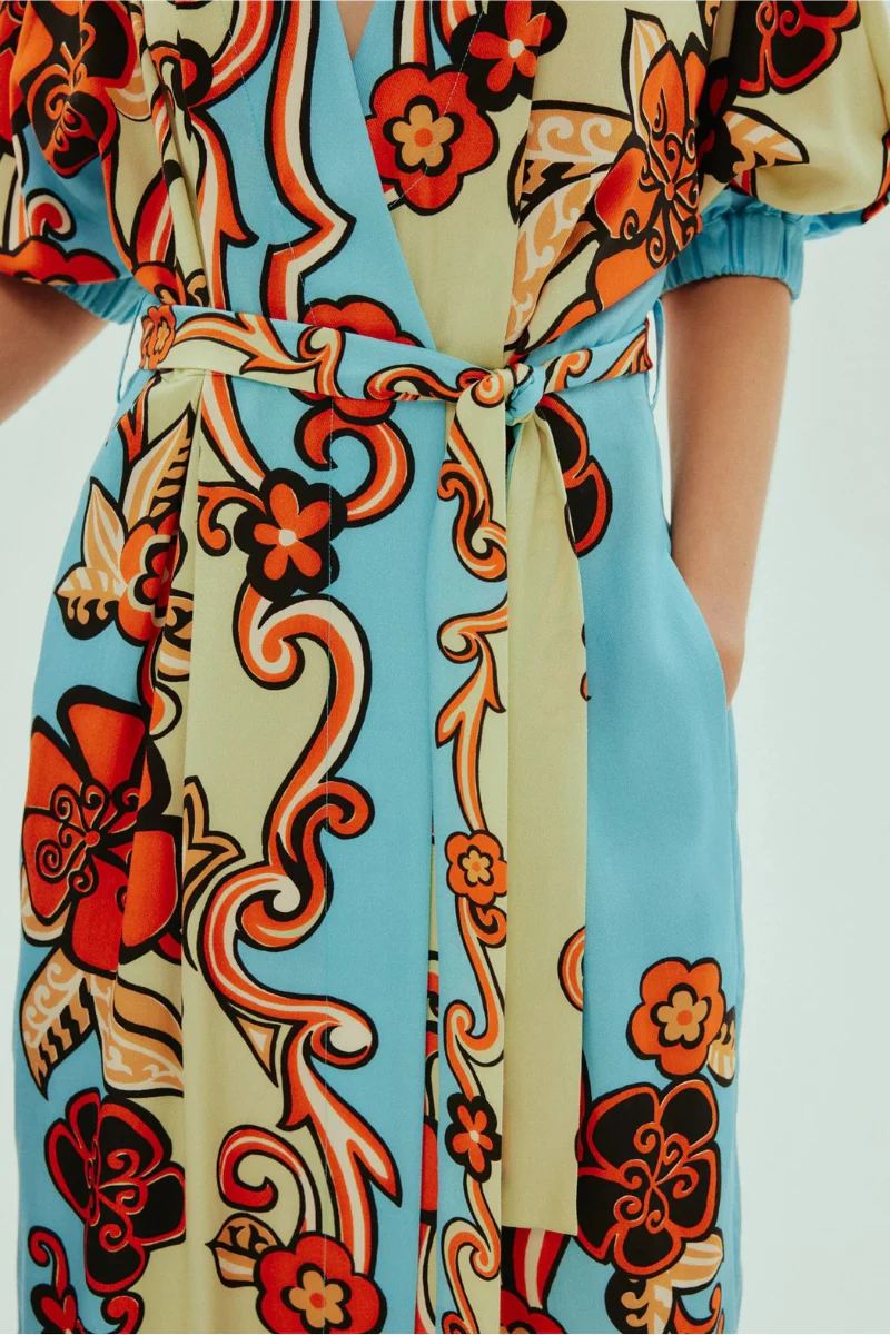 Ondine Wrap Midi Dress - Image 3
