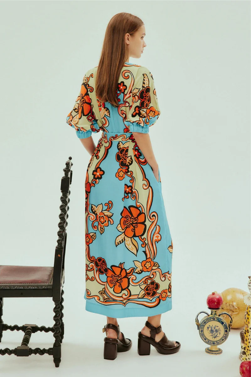 Ondine Wrap Midi Dress - Image 4