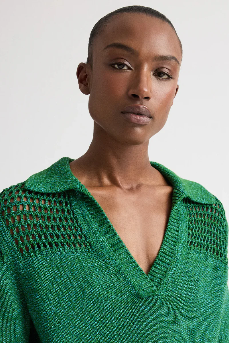 Open Knit Polo - Image 3