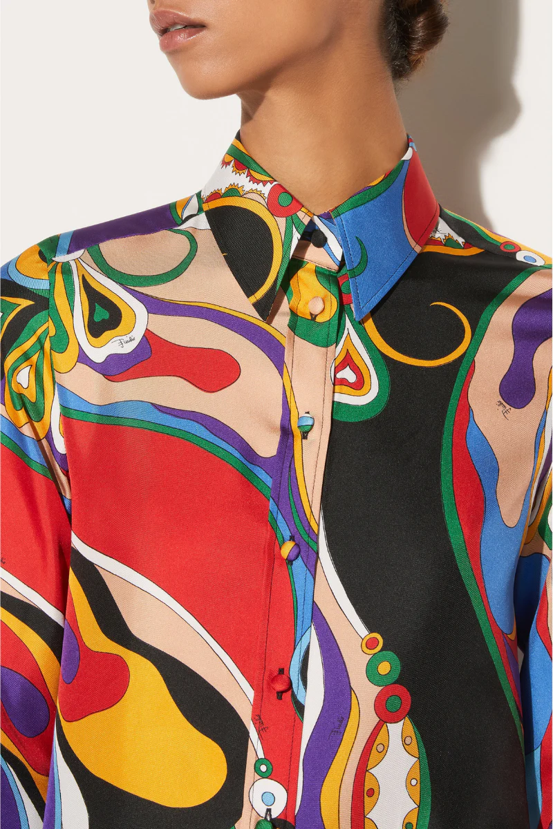 Orchidee Print Twill Shirt - Image 3
