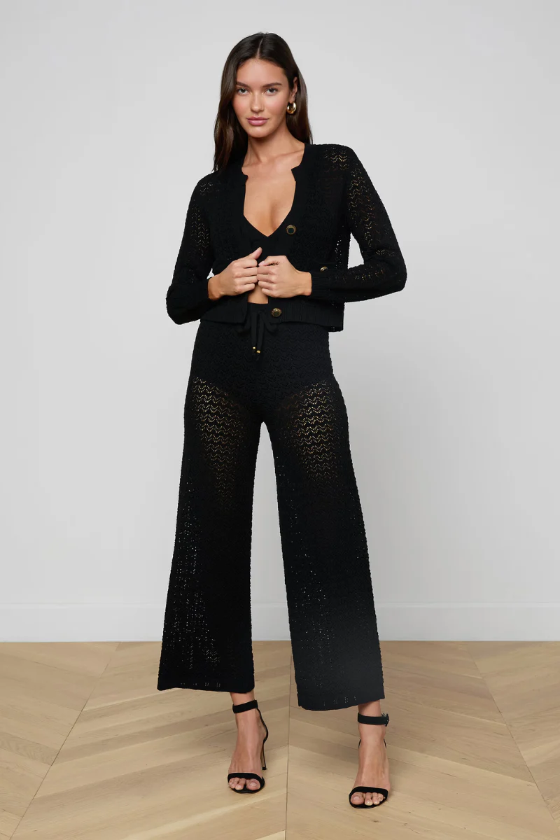 Orla Pointelle Knit Cardigan - Image 2