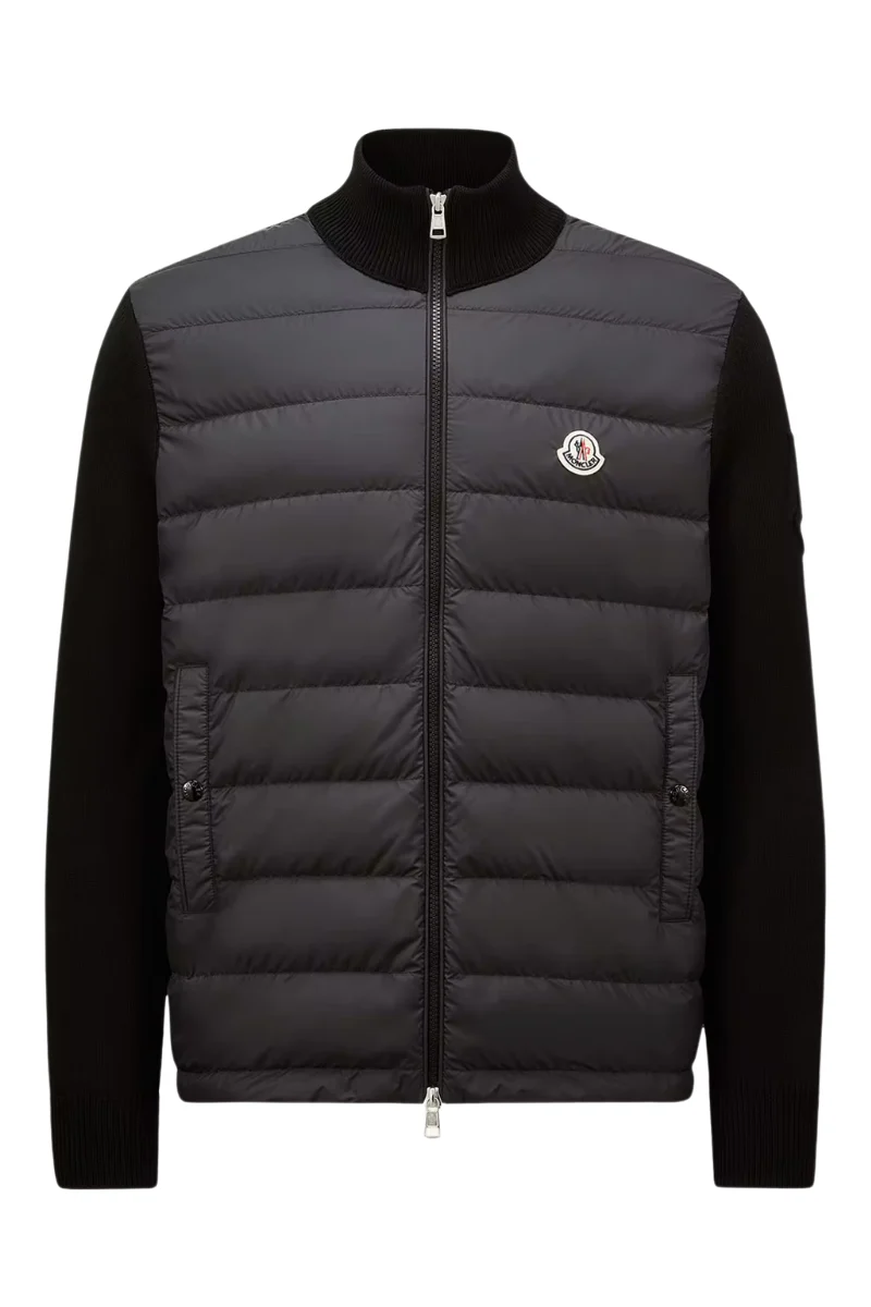Padded Zip-Up Cardigan