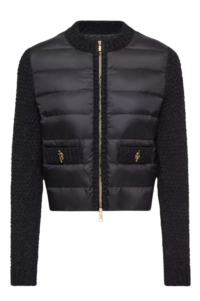 Padded Zip-Up Cardigan