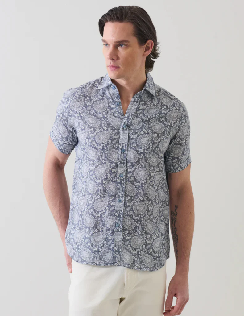 Paisley Print Linen Shirt - Image 3