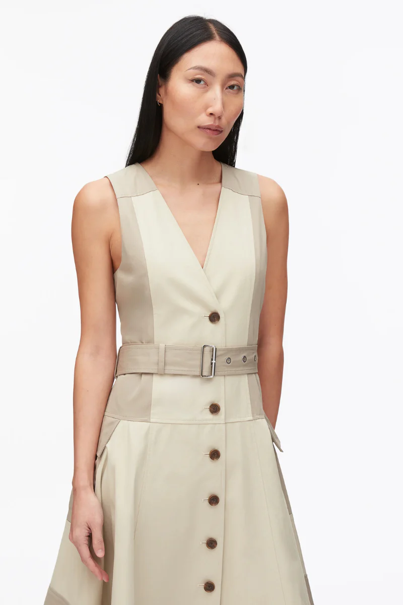 Patchwork Utility Dress - Image 6