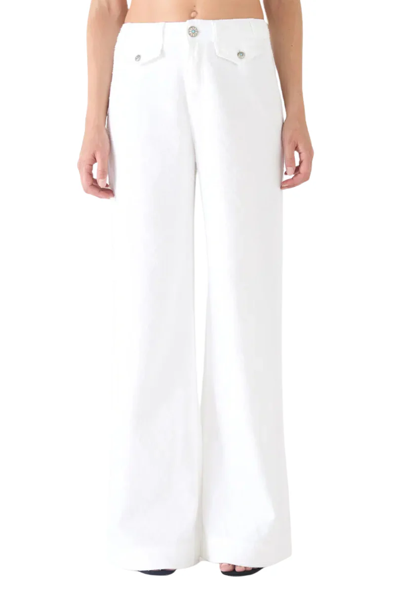 Pin Diamond Wide Leg Jeans