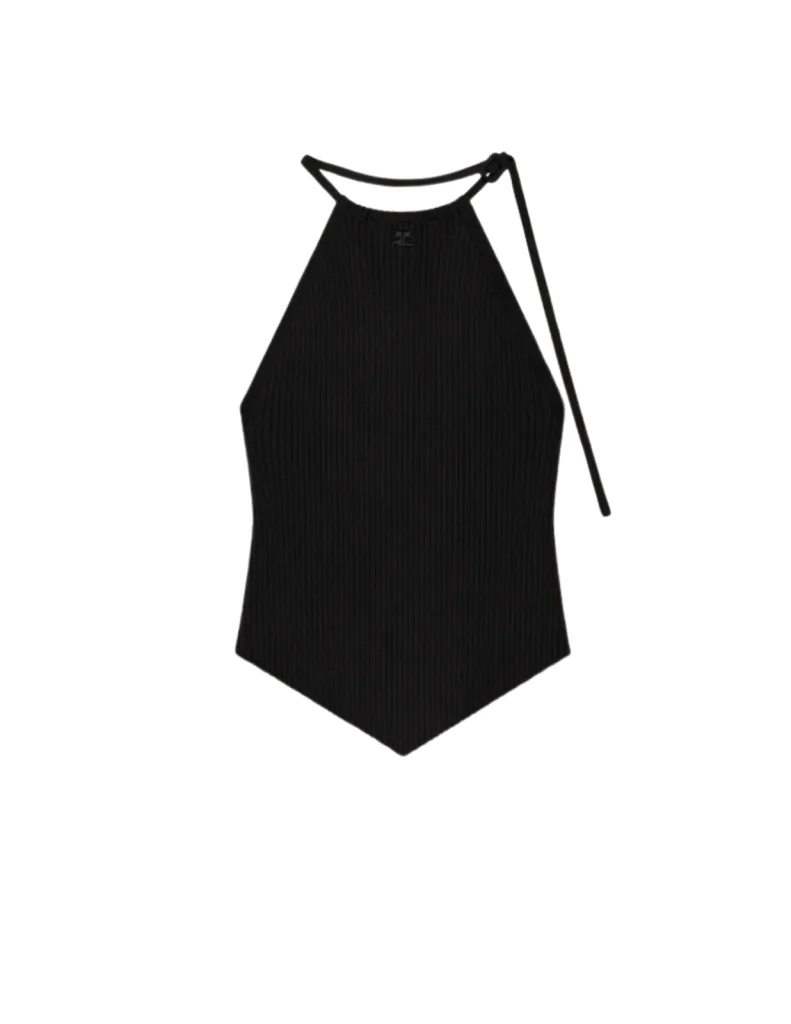 Pointy Rib Knit Top