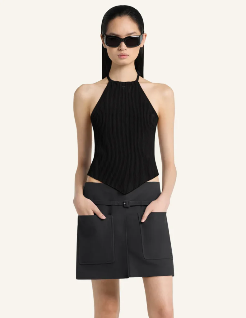 Pointy Rib Knit Top - Image 2