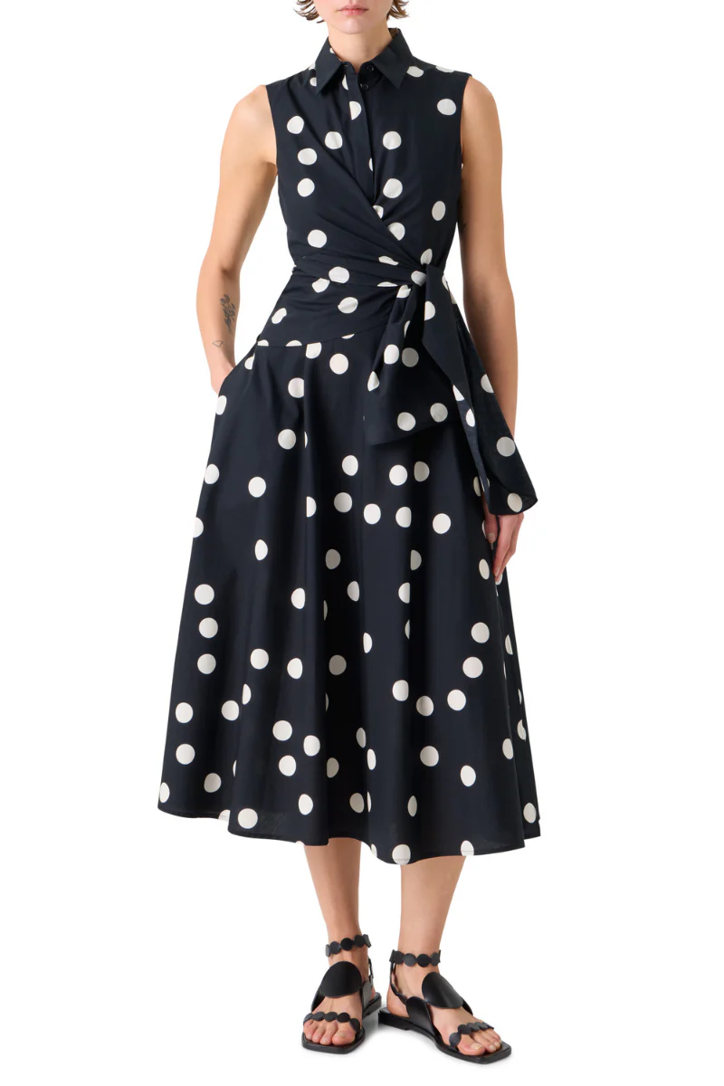 Polka Dot Midi Dress - Image 2