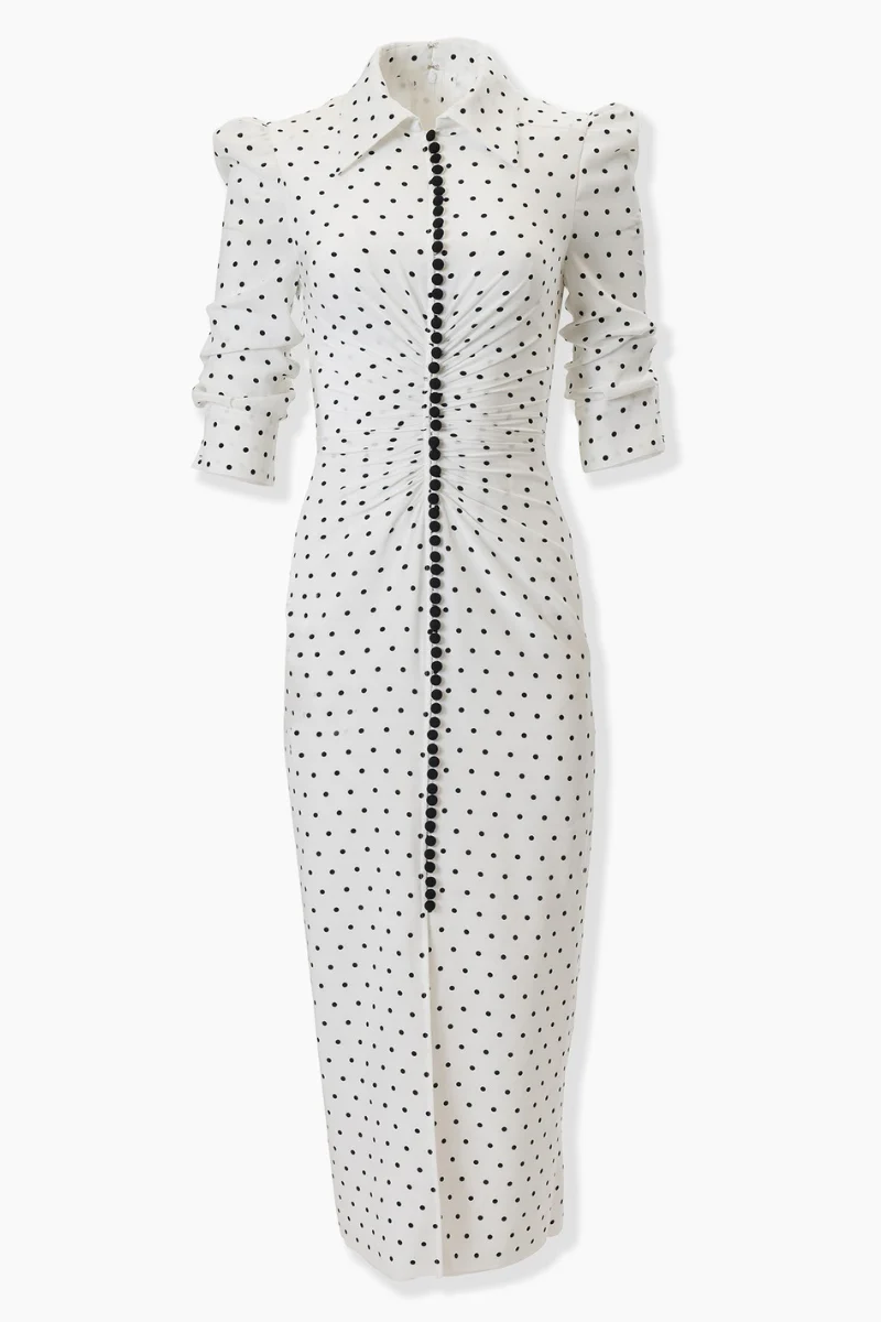 Polka Dot Shirt Dress - Image 4