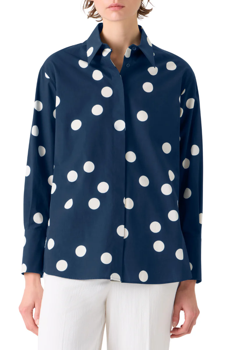 Polka Dot Tunic Blouse - Image 2