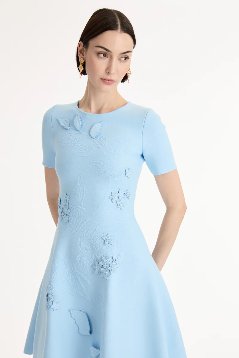 Porcelain Flower Appliqué Dress - Image 2