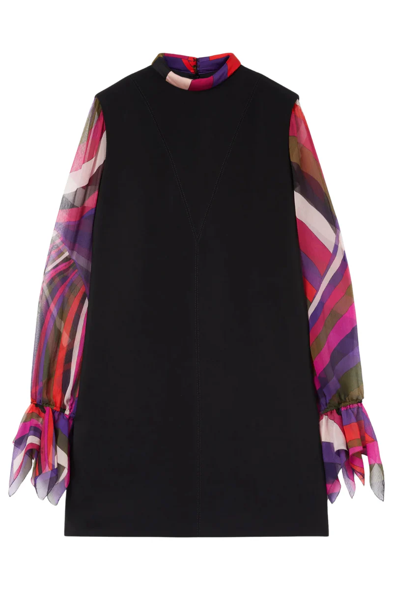 Printed Sleeve Sheath Dress