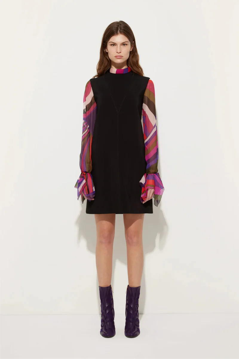 Printed Sleeve Sheath Dress - Image 2
