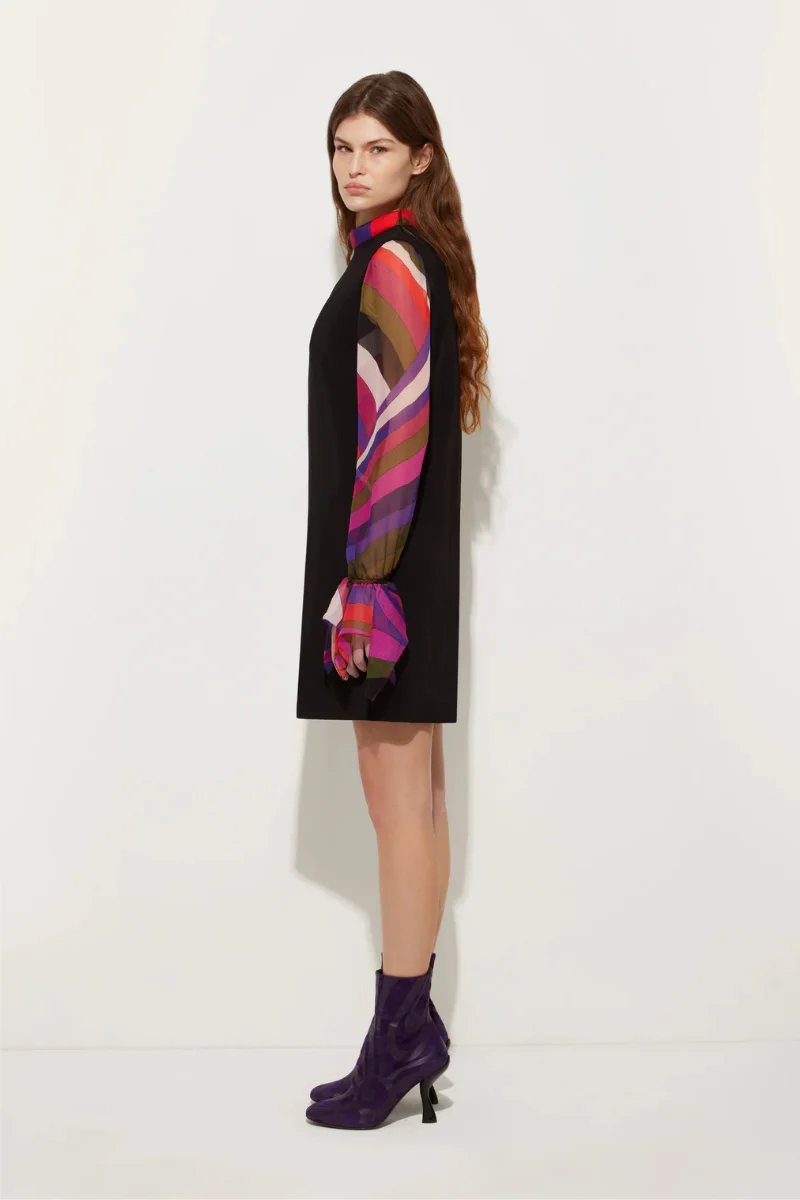 Printed Sleeve Sheath Dress - Image 4