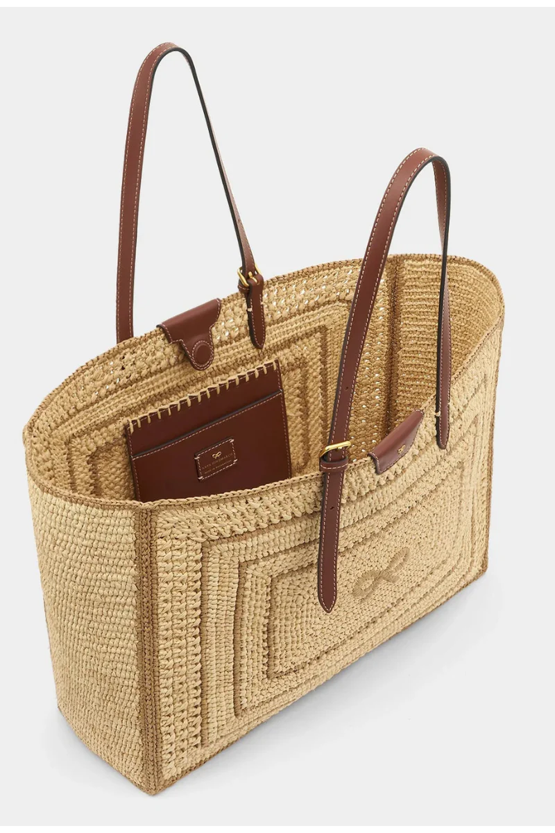 Raffia Bow Tote - Image 3