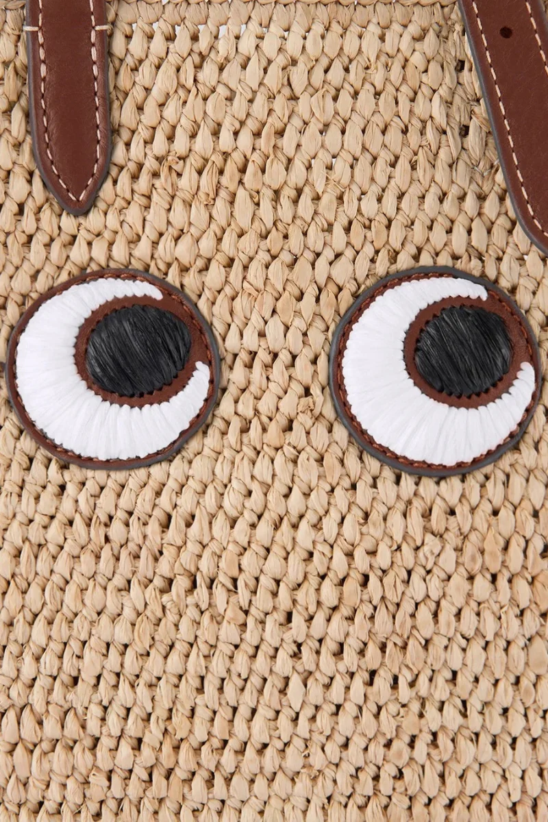 Raffia Eyes Mini Cross-Body Tote - Image 4