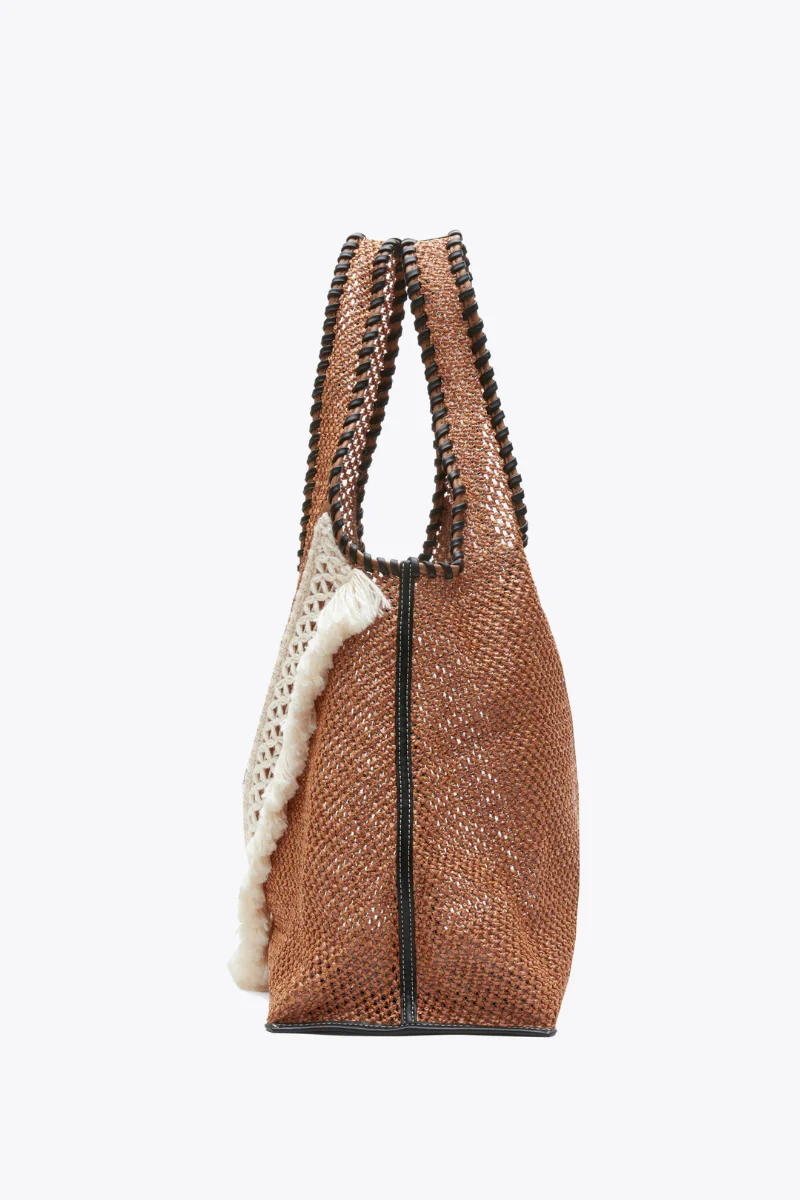 Raffia Fringe Market Tote - Image 3
