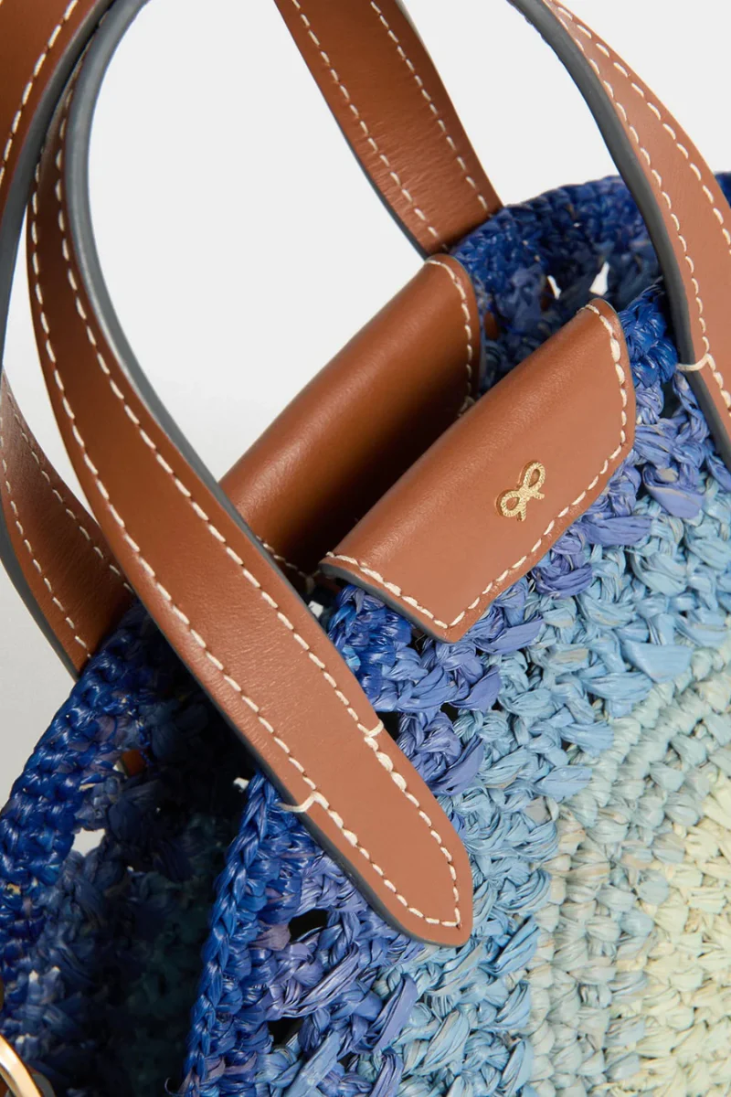 Raffia Small Round Bow Tote - Image 4