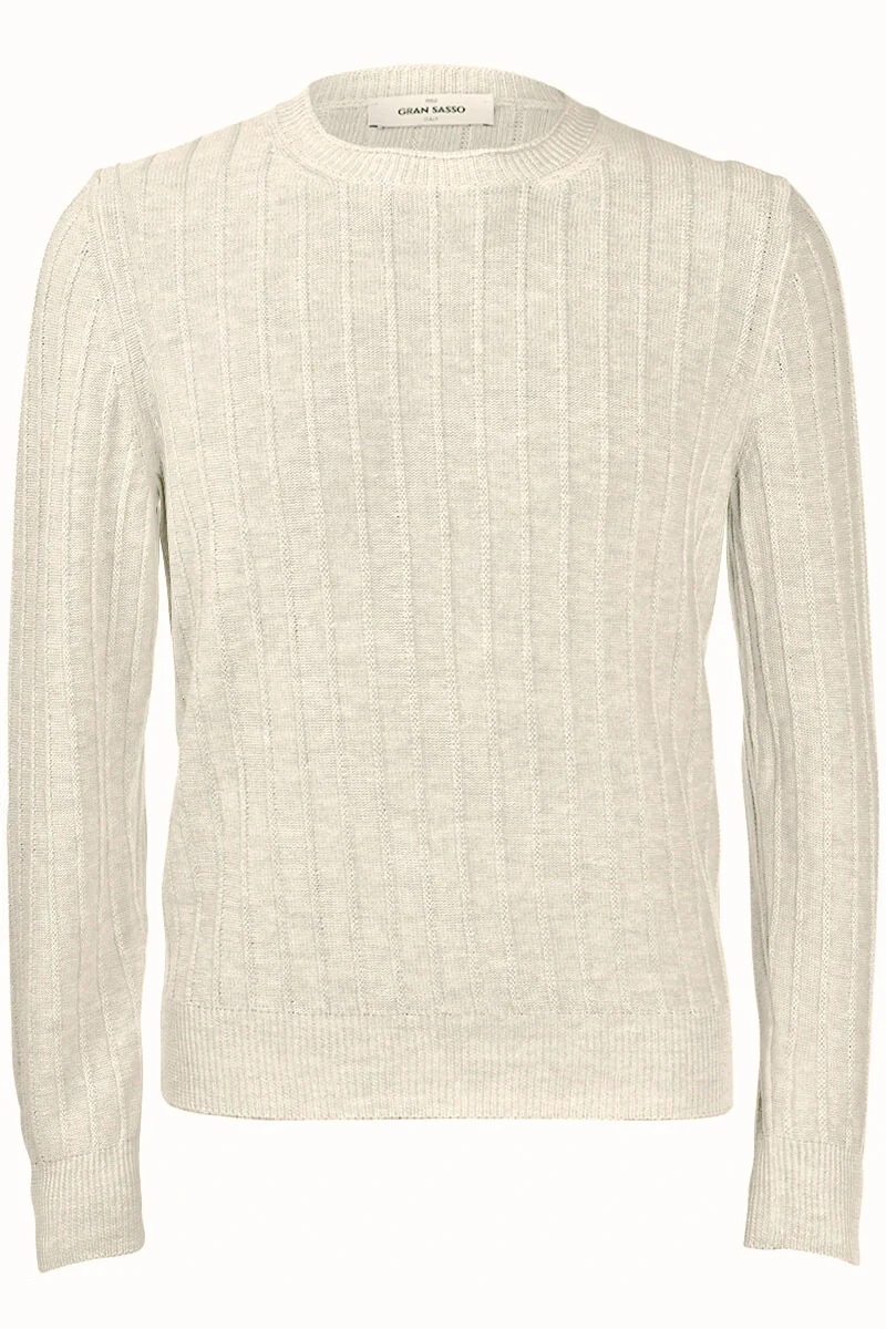 Ribbed 2-Ply Crewneck