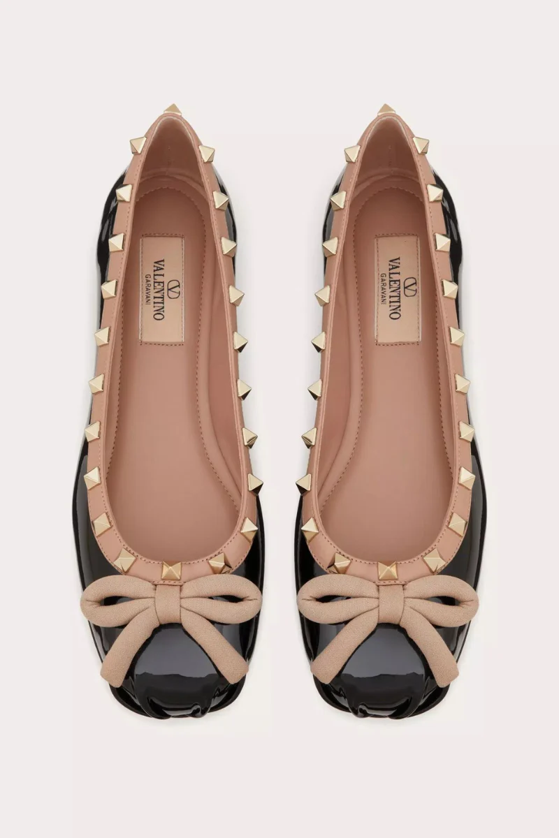 Rockstud Leather Ballerina - Image 4