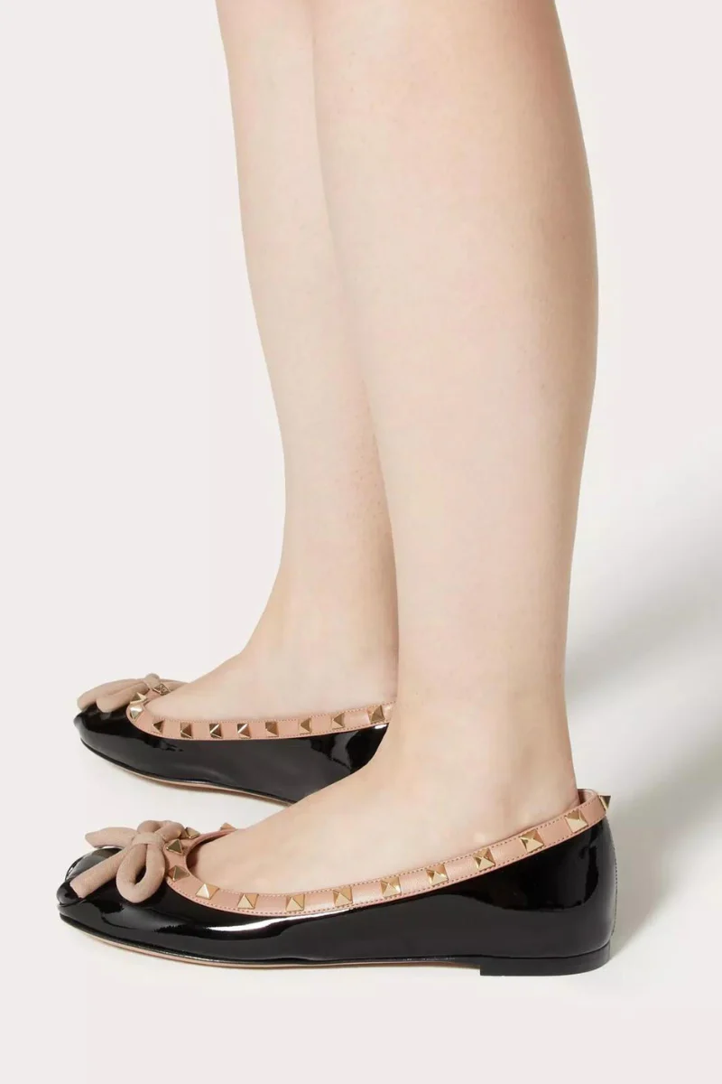 Rockstud Leather Ballerina - Image 5