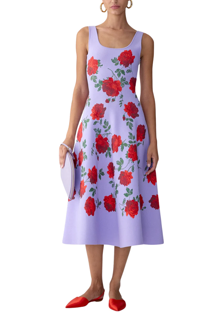 Rose Jacquard Dress