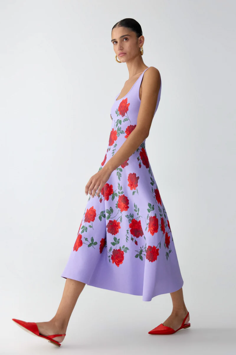 Rose Jacquard Dress - Image 2