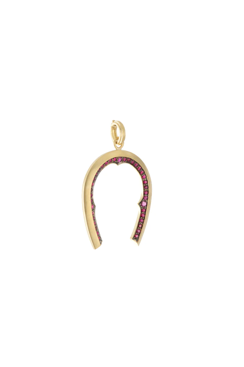 Ruby Horseshoe Pendant - Image 2
