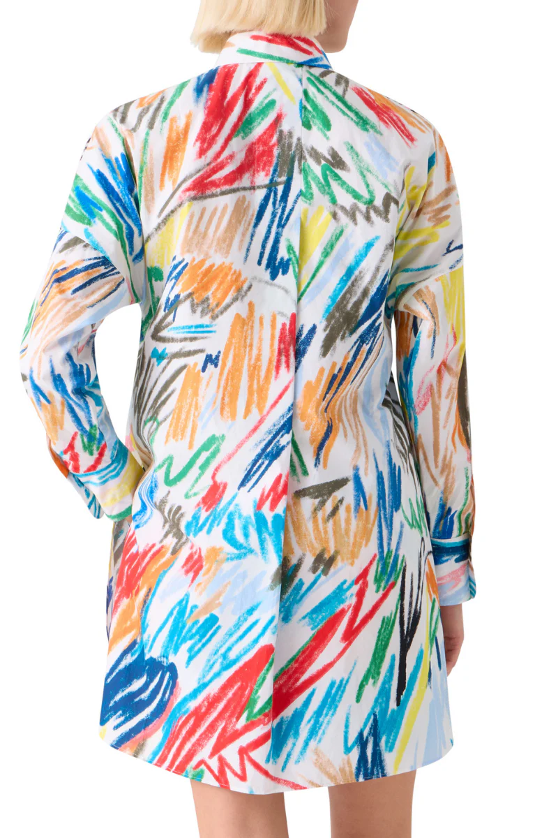 Scribble Print Tunic Blouse - Image 4