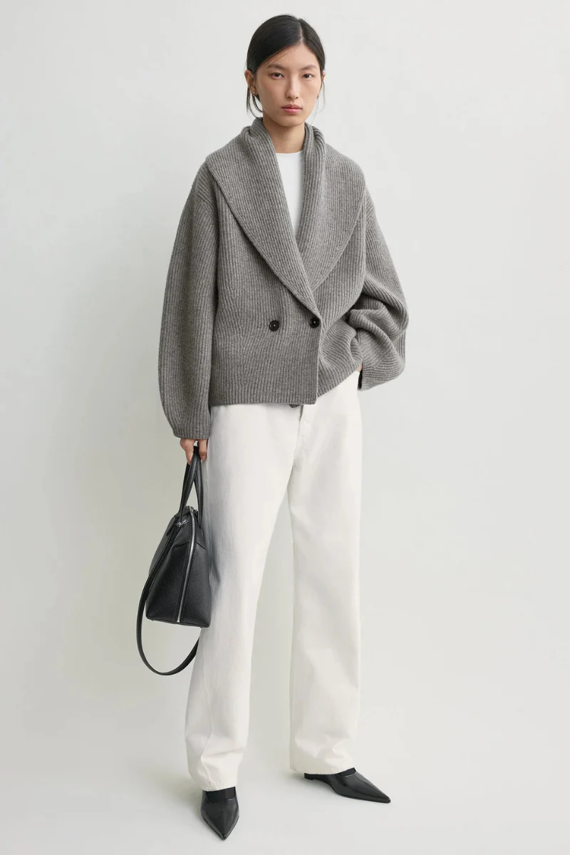 Shawl Lapel Cardigan - Image 2