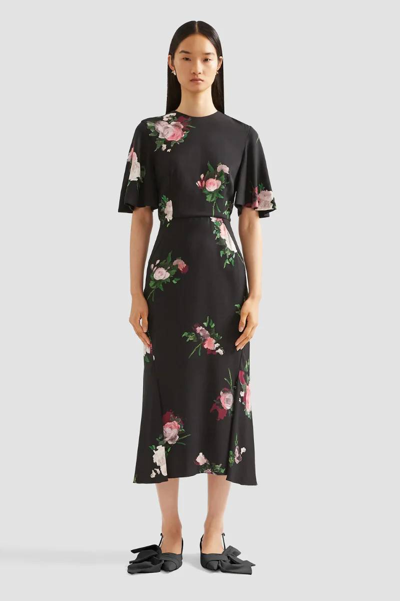 Flutter Sleeve Midi Dress - Image 2