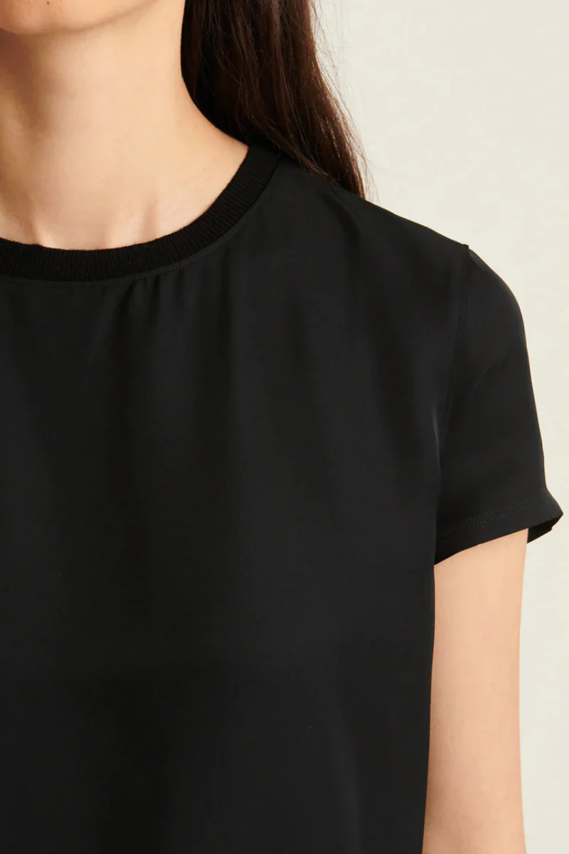 Silk Short Sleeve Crewneck - Image 3