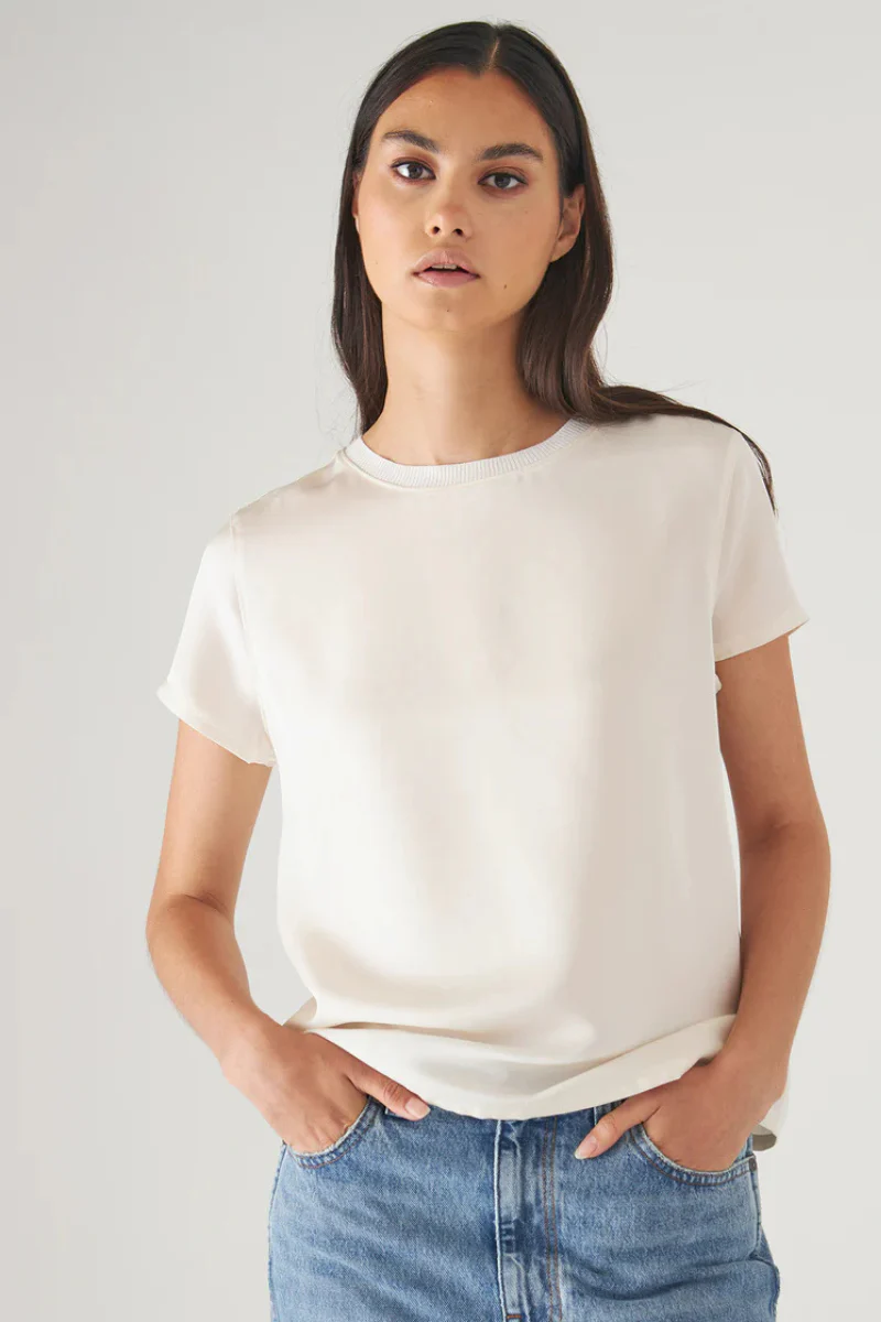 Silk Short Sleeve Crewneck - Image 6