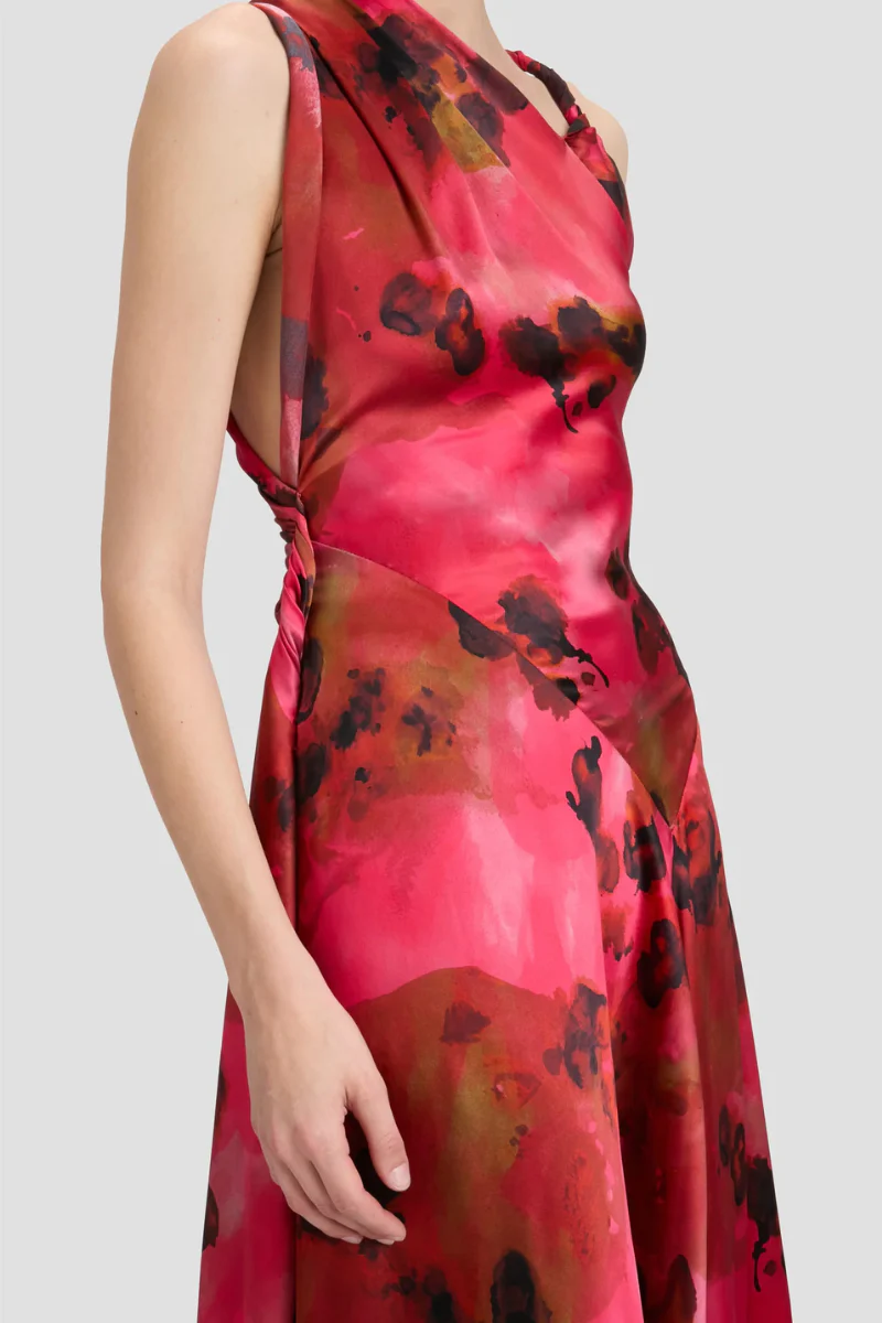 Sleeveless Draped Midi Dress - Image 2