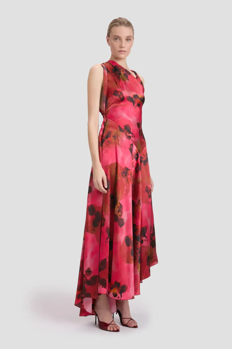 Sleeveless Draped Midi Dress - Image 3