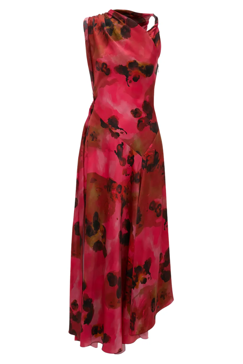 Sleeveless Draped Midi Dress - Image 5