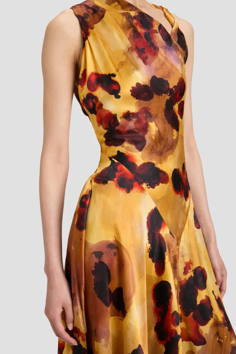 Sleeveless Draped Midi Dress - Image 7