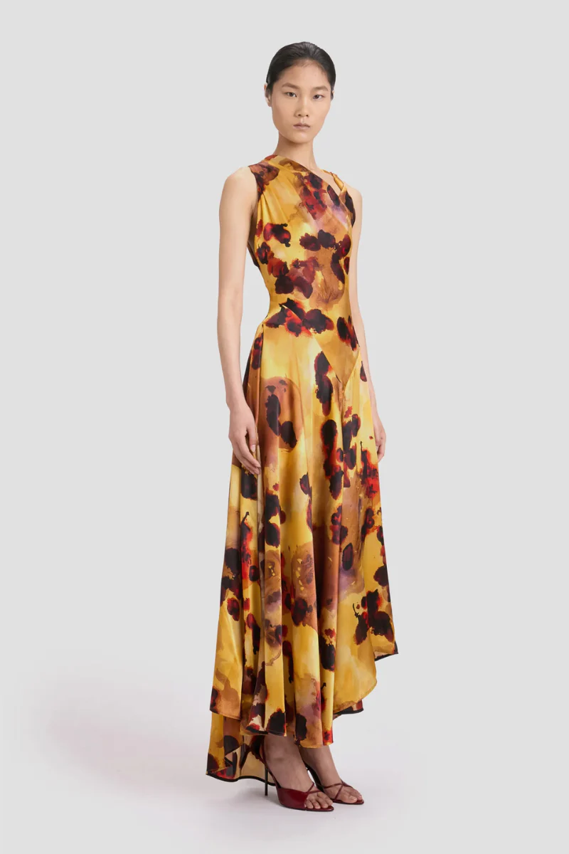 Sleeveless Draped Midi Dress - Image 8