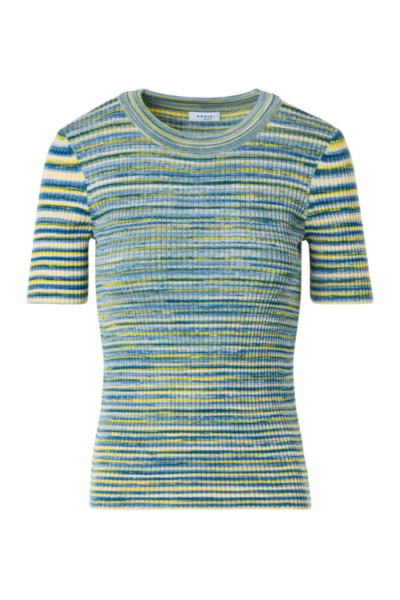 Space Dye Rib Knit Crew