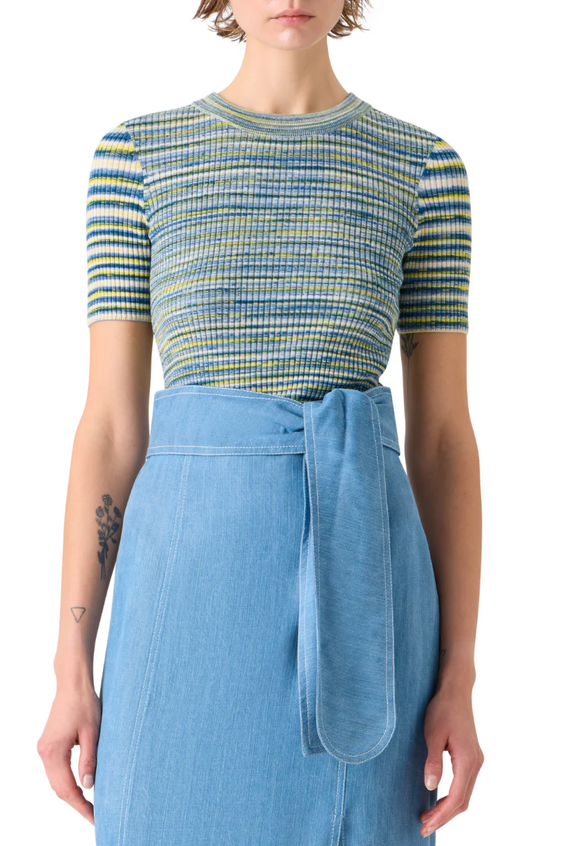 Space Dye Rib Knit Crew - Image 2