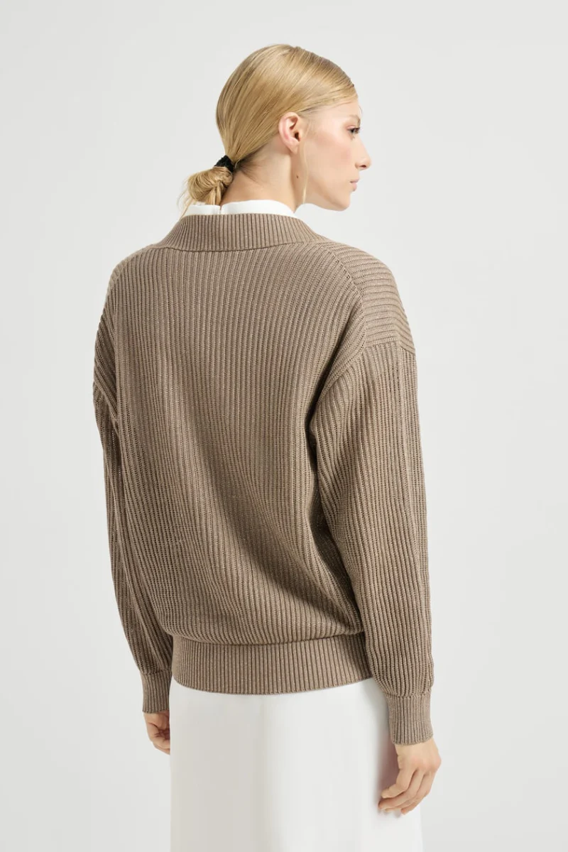 Sparkling Ribbed Net Sweater - Image 4