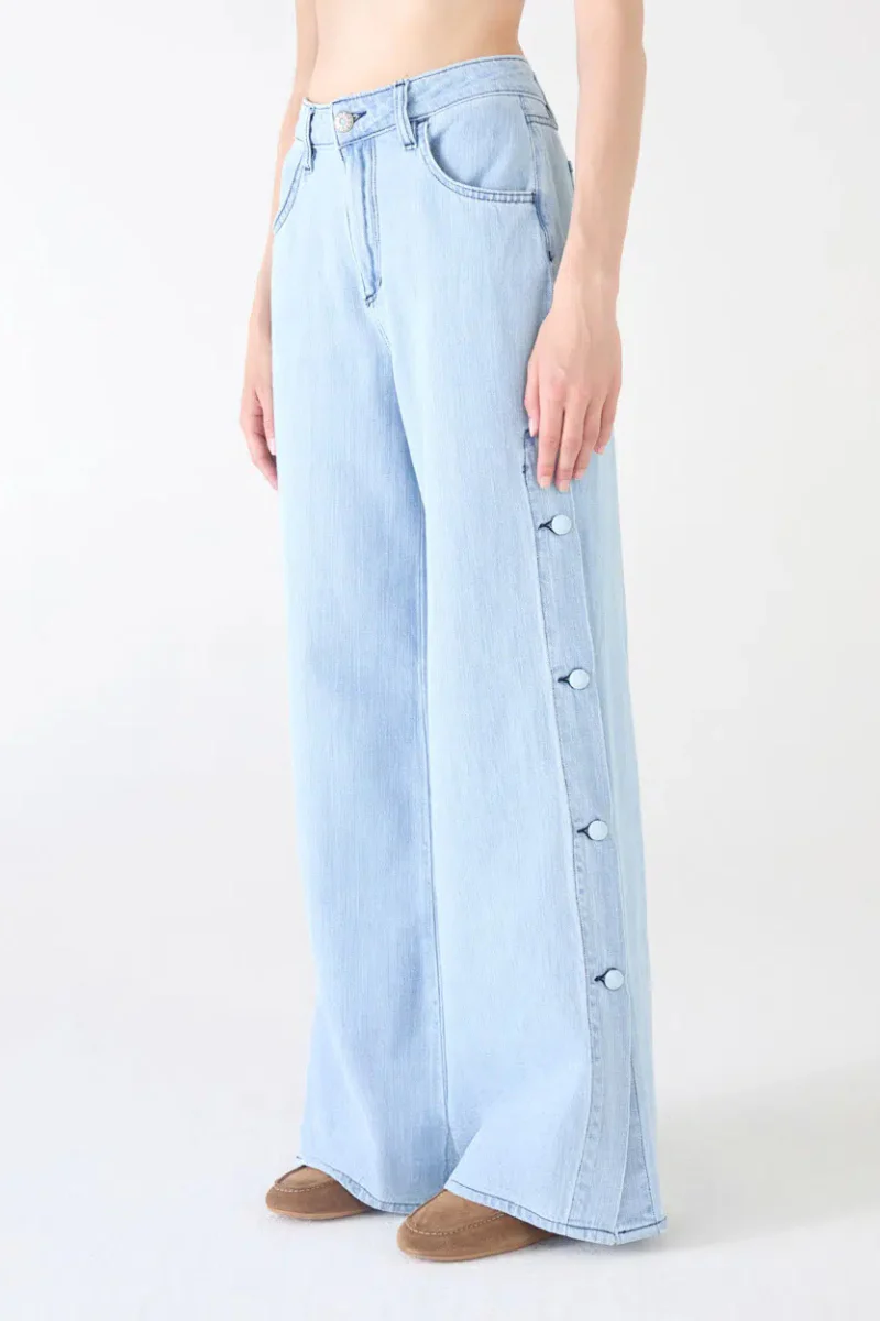 Sporty Wide Leg Jeans - Image 2