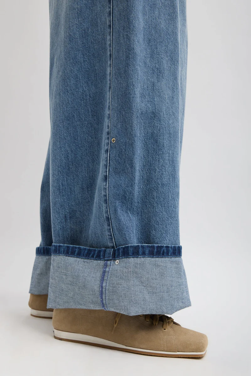 Spring Denim Triple Pleat Jean - Image 3