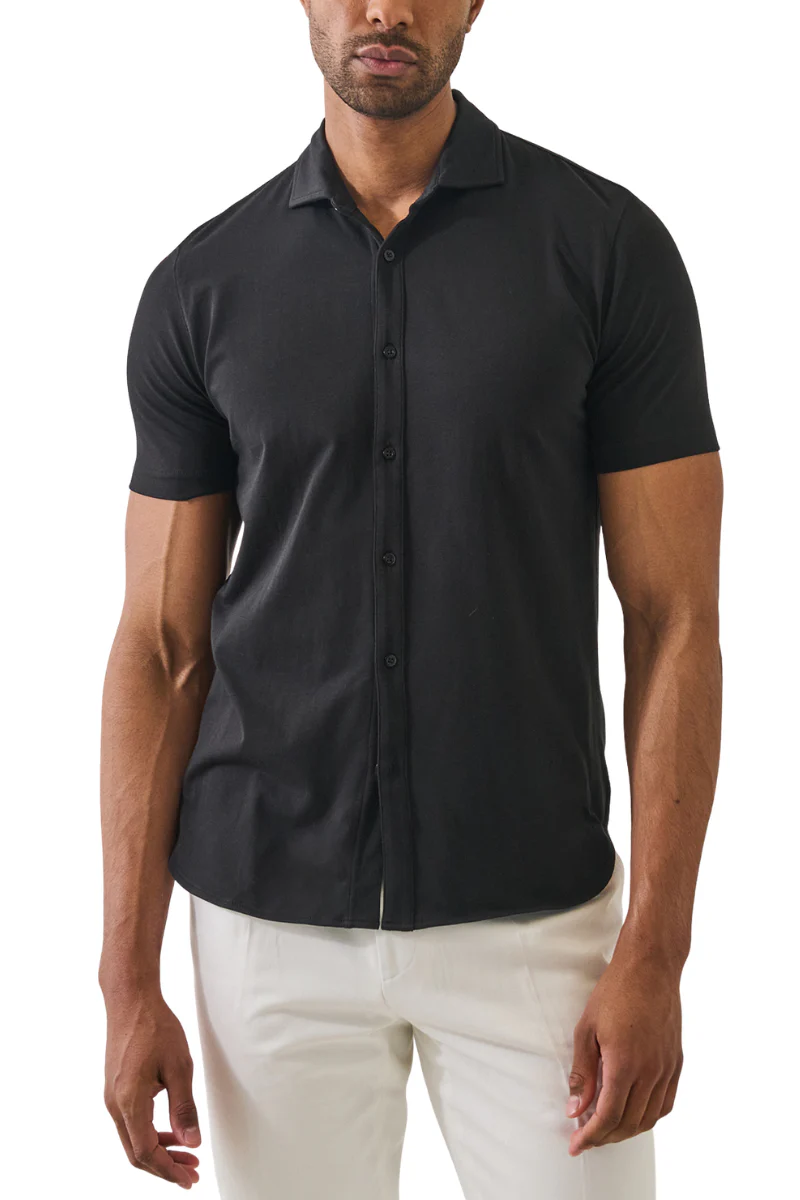 Stretch Button Front Shirt