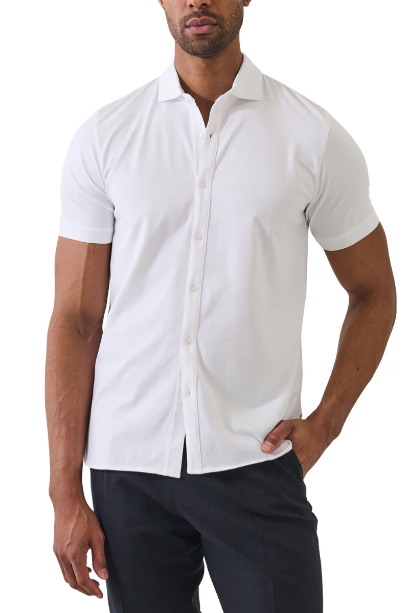 Stretch Button Front Shirt - Image 3