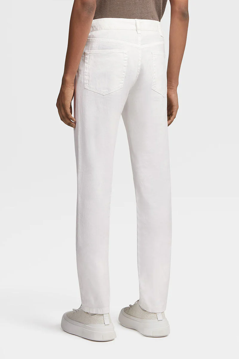 Stretch Linen & Cotton Jeans - Image 3