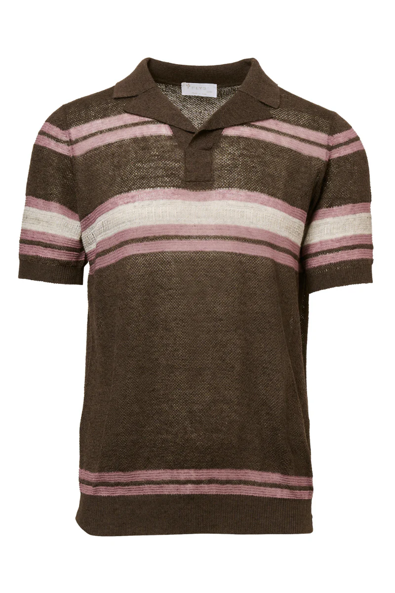 Striped Johnny Collar Polo - Image 2