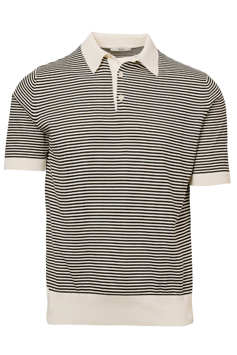 Striped Knit Polo